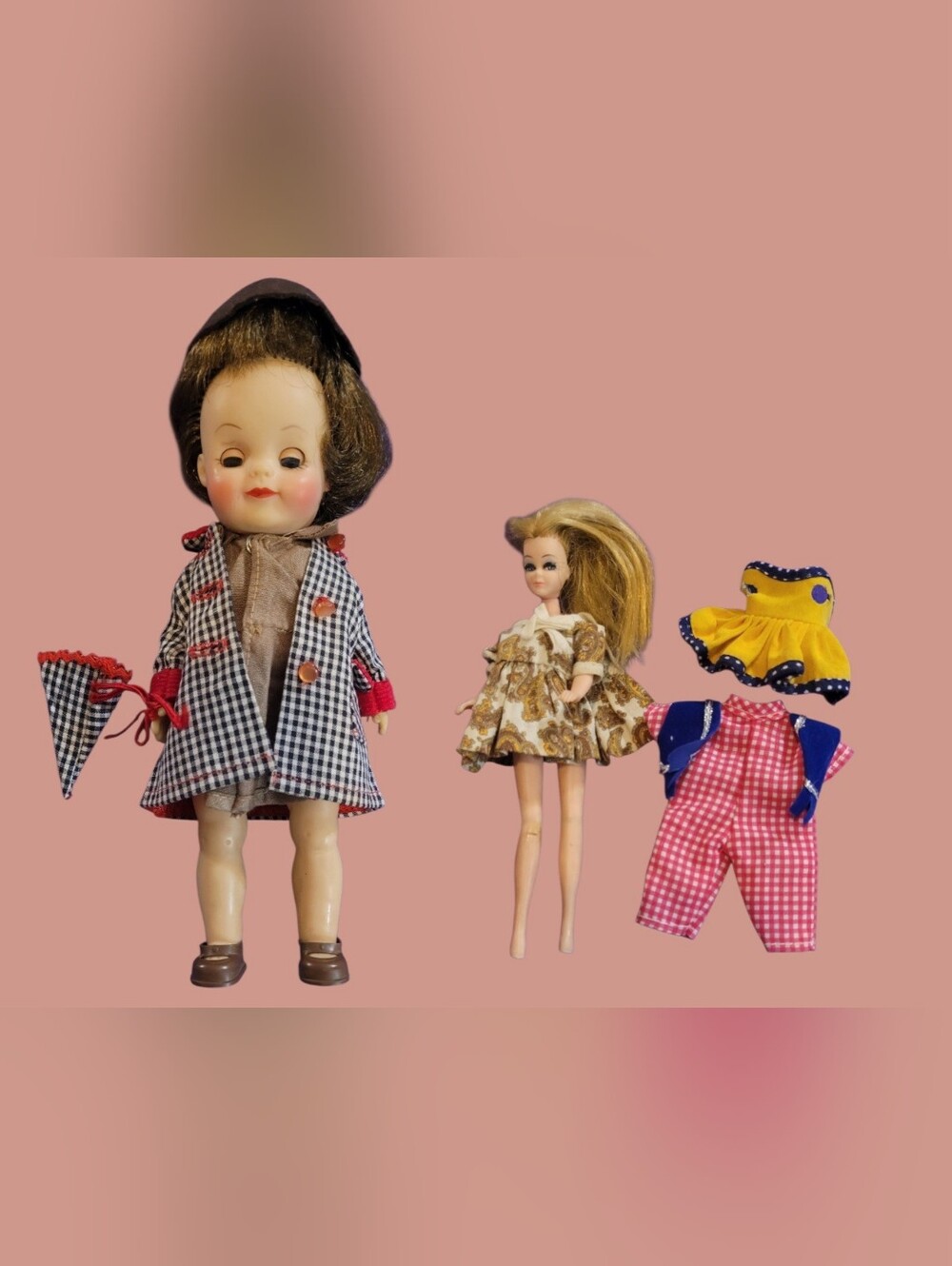 VINTAGE TOPPER DAWN AND BETSY MCCALL DOLLS WITH OUTFITS 1950'S - 1970'S